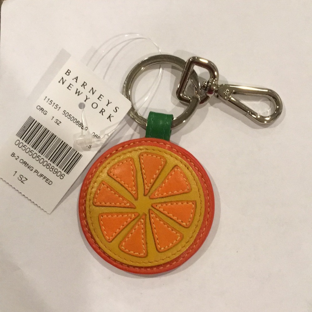 Barney’s New York NWT Leather Key Chain/Bag Charm